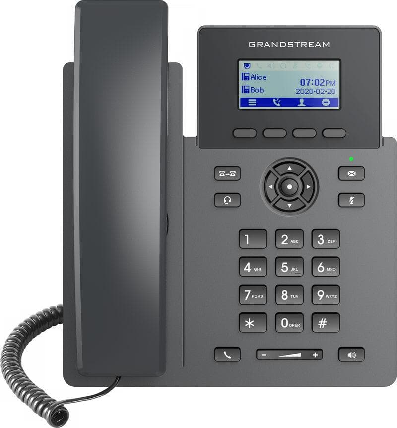 Grandstream GRP2601 SIP telefón, 2,21 "LCD displej, 2 SIP účty, 2x100Mbit port