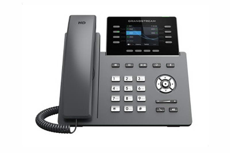 Grandstream GRP2624 SIP telefón, 2.8" TFT bar. displej, 12 SIP účty, 4 pr. hr., 2x1Gb, WiFi, BT