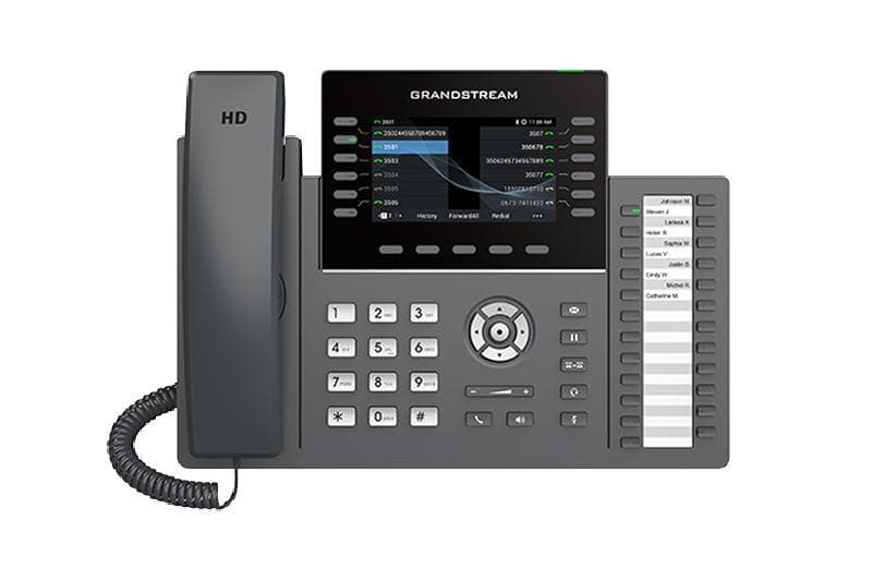Grandstream GRP2636 SIP telefón, 4.3" TFT bar. displej, 6SIP účtov, 24 pr. hr., 2x1Gb, WiFi, BT 1