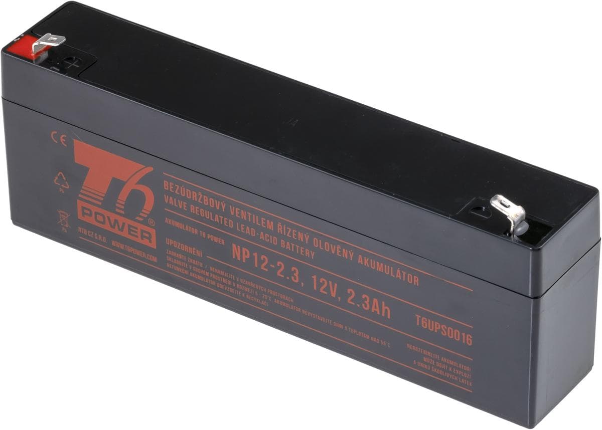 Akumulátor T6 Power NP12-2.3, 12V, 2,3Ah, F1