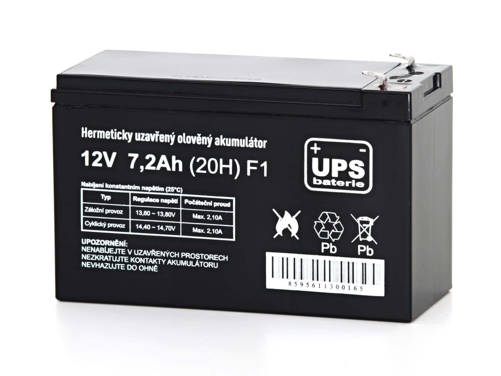 UPS batéria 12V 7,2Ah F1 1