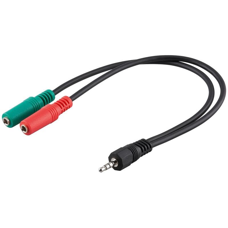 PremiumCord Adaptér 4pin 3,5mm-2x stereo 3,5mm M/2xF 1