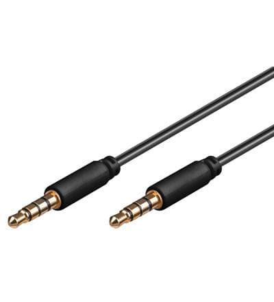 PremiumCord Jack 3.5mm 4 pinový M/M 0,5m 1