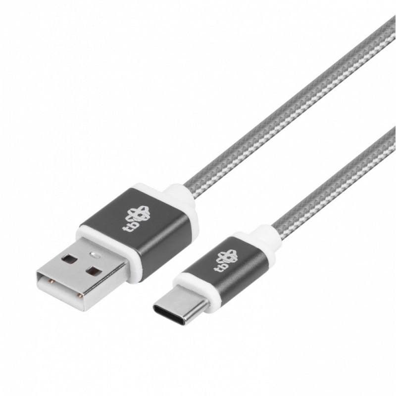 TB Cable USB - USB C 1.5 m šedá tape 1