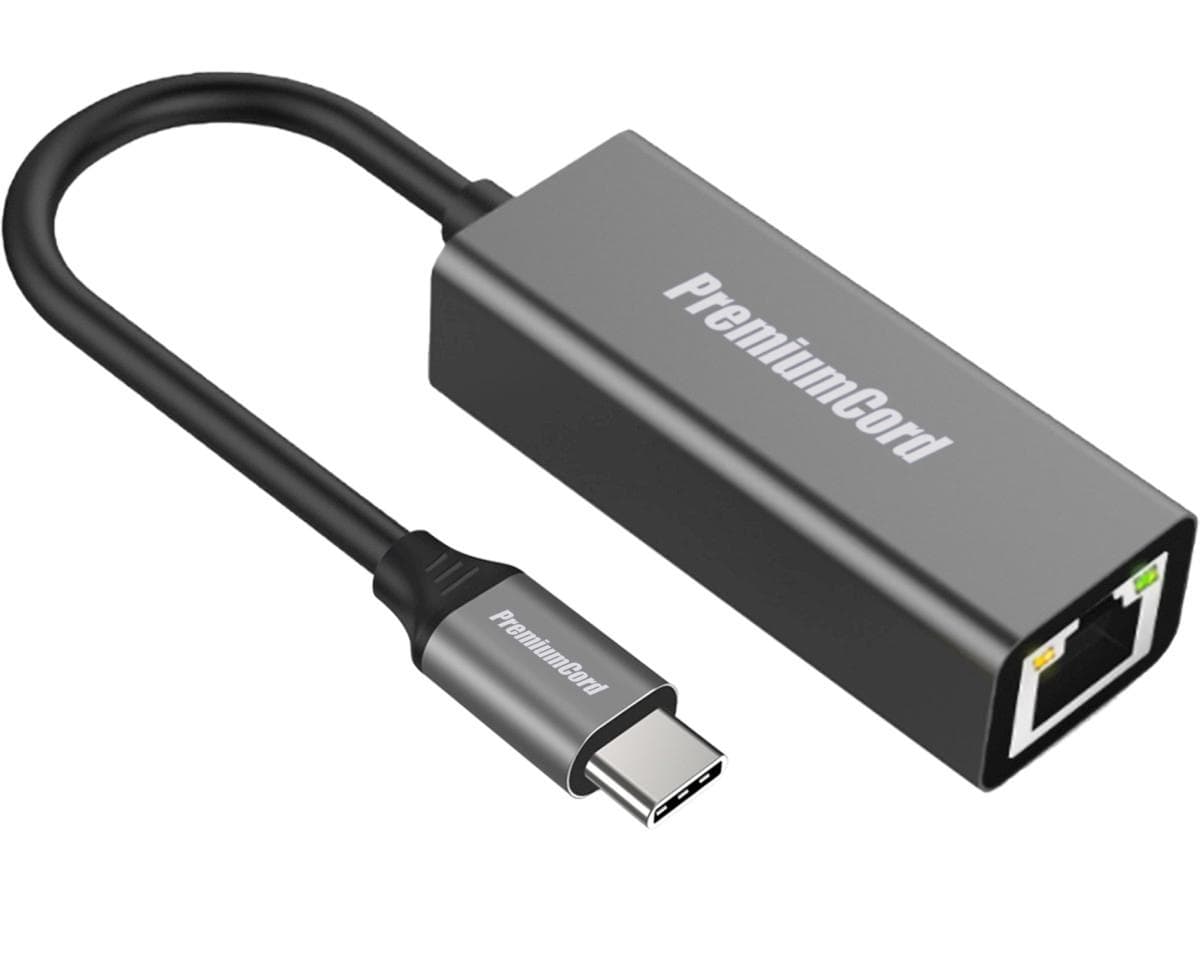 PremiumCord Prevodník USB-C na Gigabit kon. RJ45 1