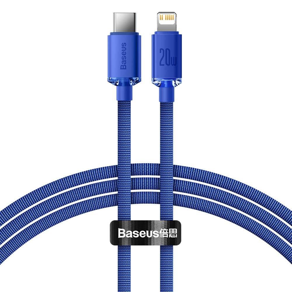 Baseus CAJY000203 Crystal Shine Series Dátový Kábel USB-C - Lightning 20W 1,2m Blue 1