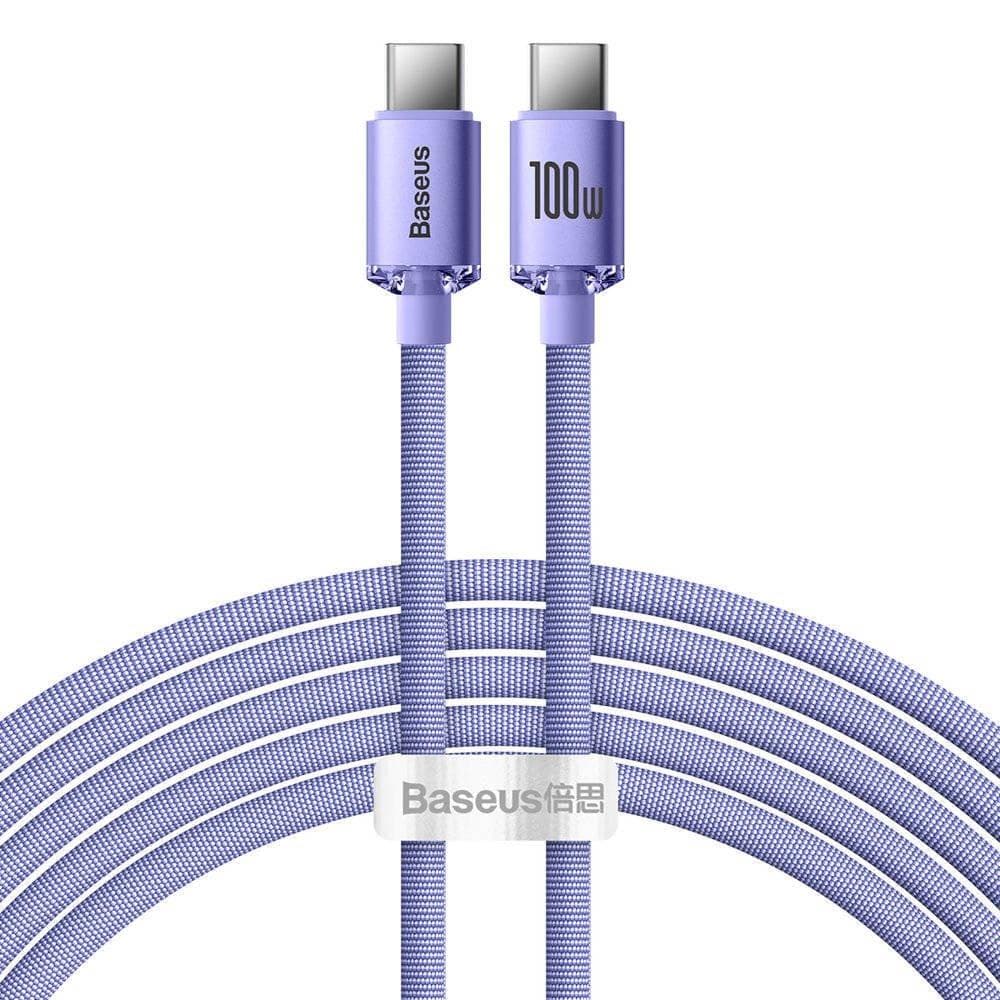 Baseus CAJY000705 Crystal Shine Series Dátový Kábel USB-C - USB-C 100W 2m Purple 1