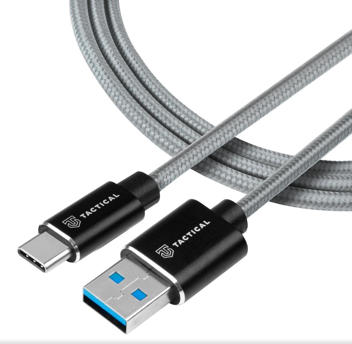 Tactical Fast Rope Aramid Cable USB-A/USB-C 0.3m Grey 1