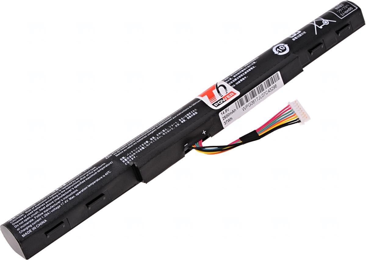 Batéria T6 Power Acer Aspire E5-422, E5-522, E5-722, V3-572, TravelMate P248-M, 4cell, 2500mAh, 37Wh 1