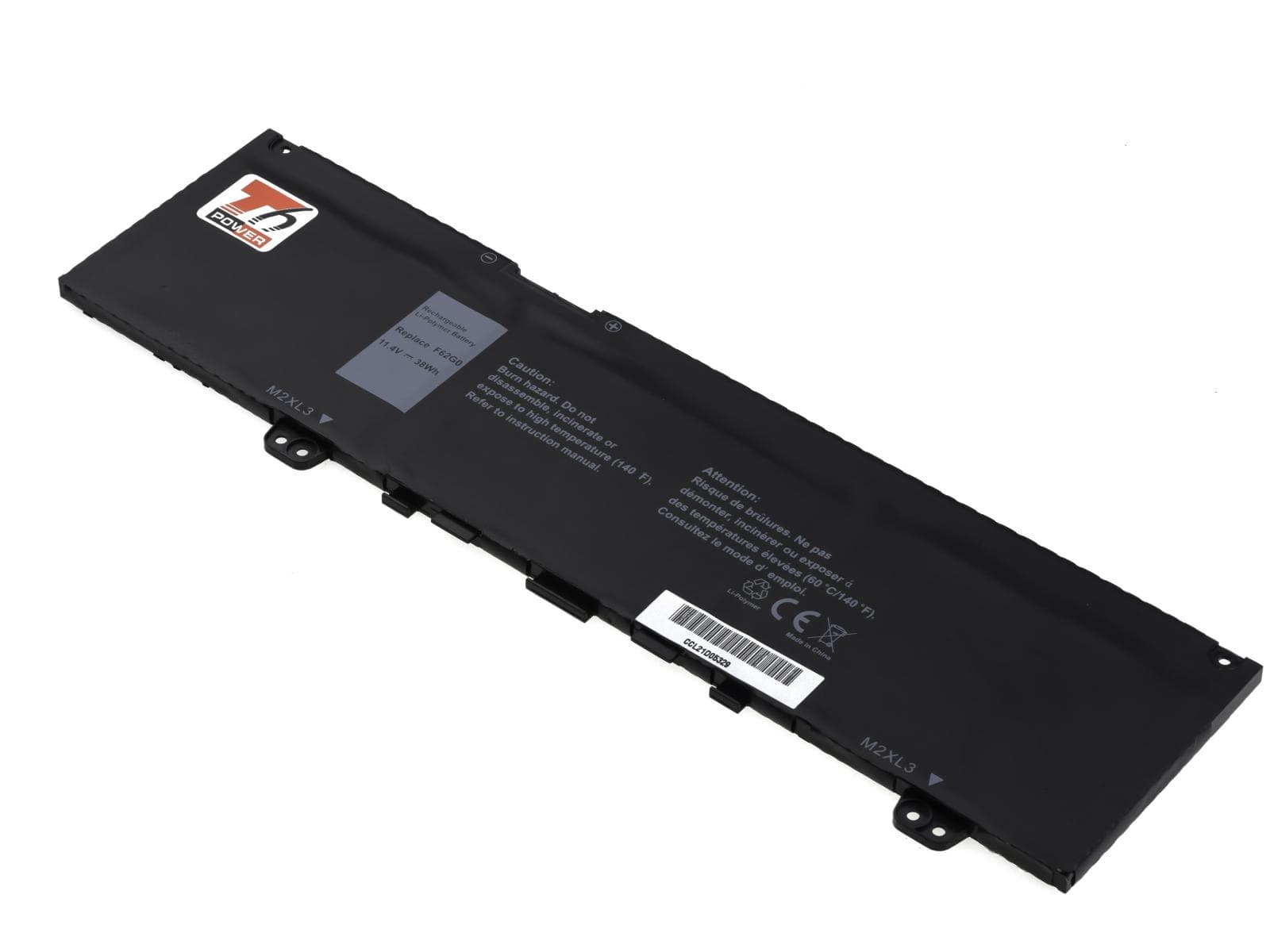 Batéria T6 Power pre Dell Insprion 13 5370, 7370, 7373, Vostro 5370, 3330mAh, 38Wh, 3cell, Li-pol