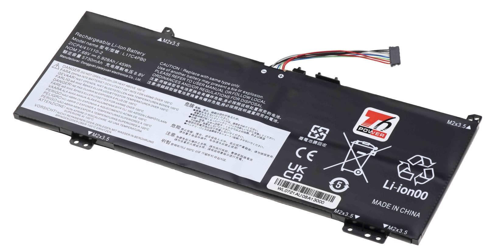 Batéria T6 Power Lenovo Yoga 530-14IKB, IdeaPad 530S-14IKB, Flex 6-14IKB, 5928mAh, 45Wh, 4cell 1