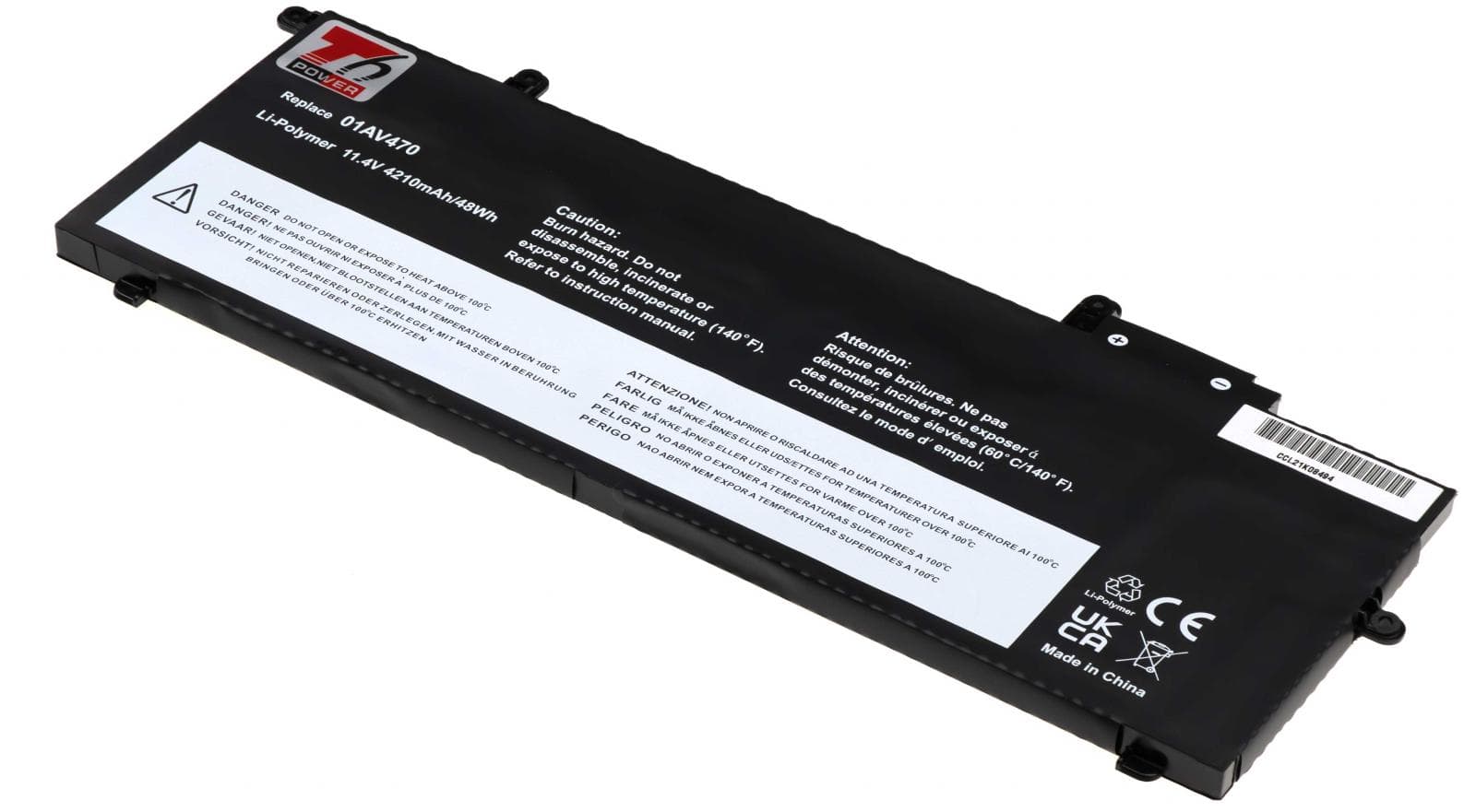 Batéria T6 Power pre Lenovo ThinkPad X280, ThinkPad A285, 4210mAh, 48Wh, 6cell, Li-Pol 1