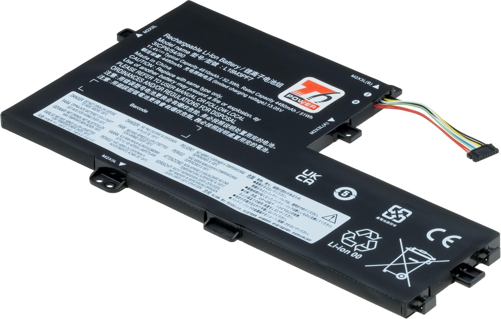 Batéria T6 Power Lenovo IdeaPad C340-15IWL, S340-14IML, S340-14IML, 4610mAh, 52,5Wh, 3cell, Li-poly 1