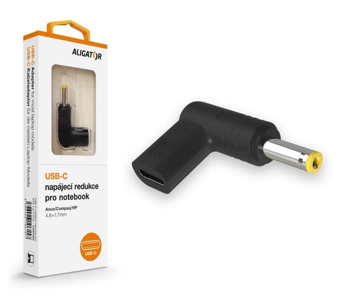 Aligator USB-C napájacia redukcia 4.8*1.7mm pre notebooky Asus/Compaq/HP 1