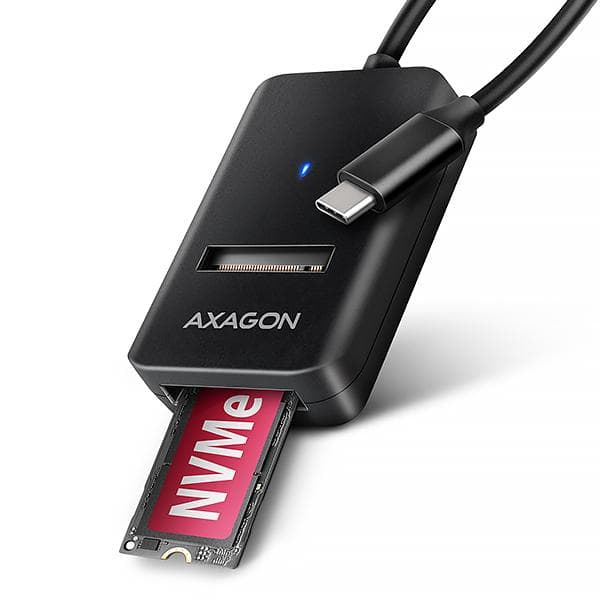 AXAGON ADM2-CM USB-C 10Gbps - M.2 NVMe & SATA SSD adaptér, kábel USB-C 10cm 1