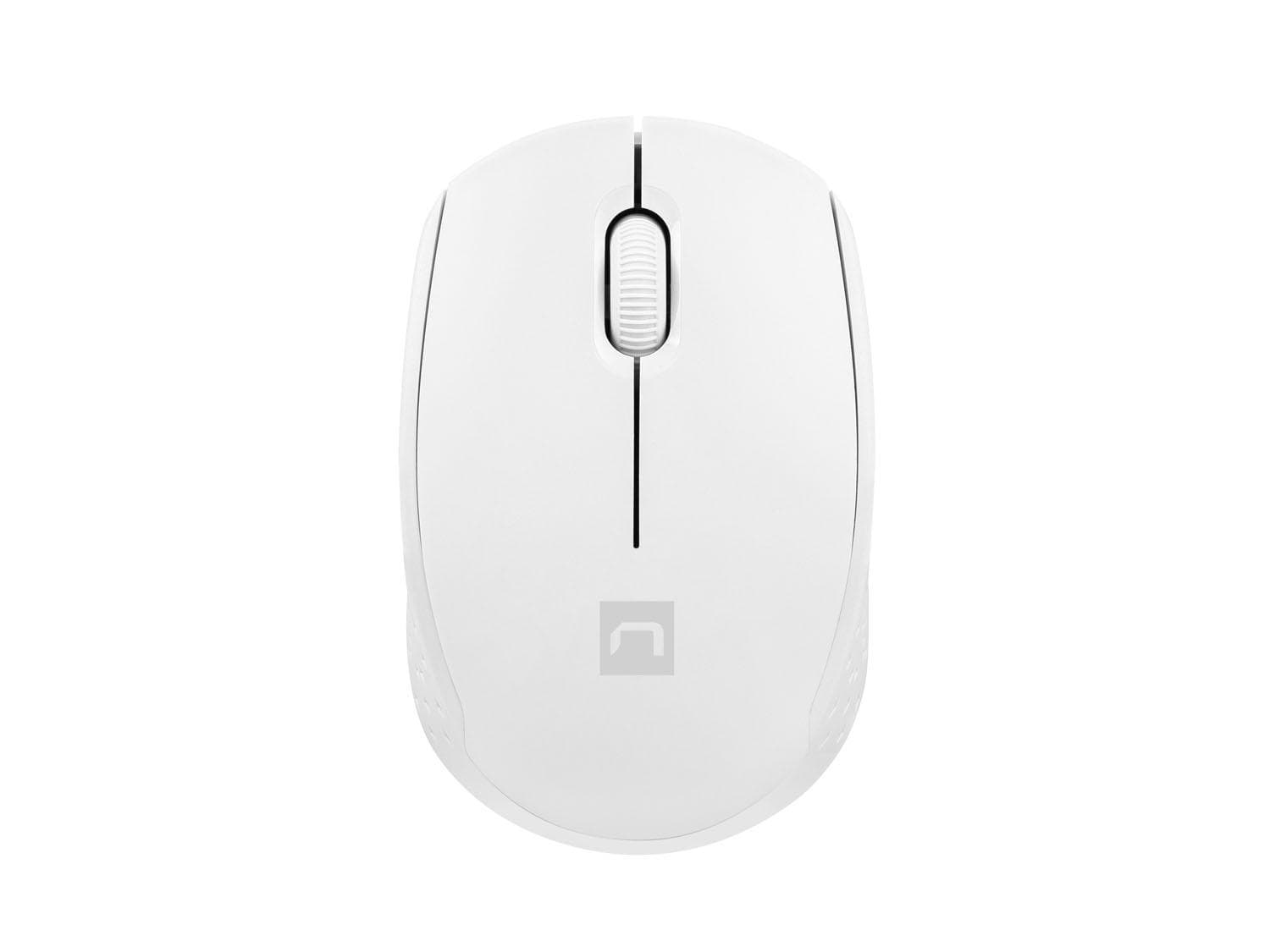 Myš Natec STORK/Kancelárska/Optická/1 600 DPI/Bezdrôtová USB/Biela