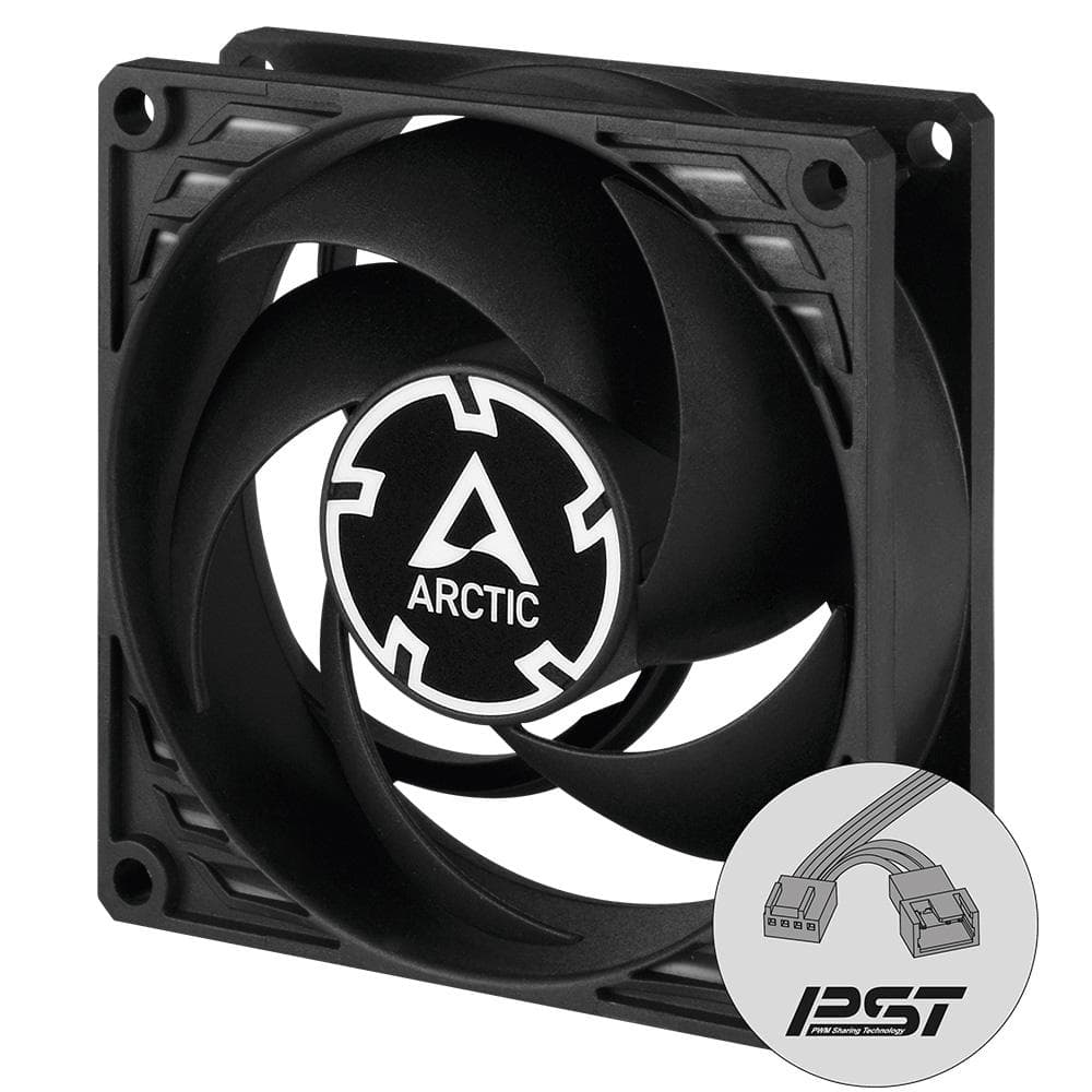 ARCTIC P8 PWM PST CO Case Fan - 80mm štandard PWM case fan with double ball bearing technology 1