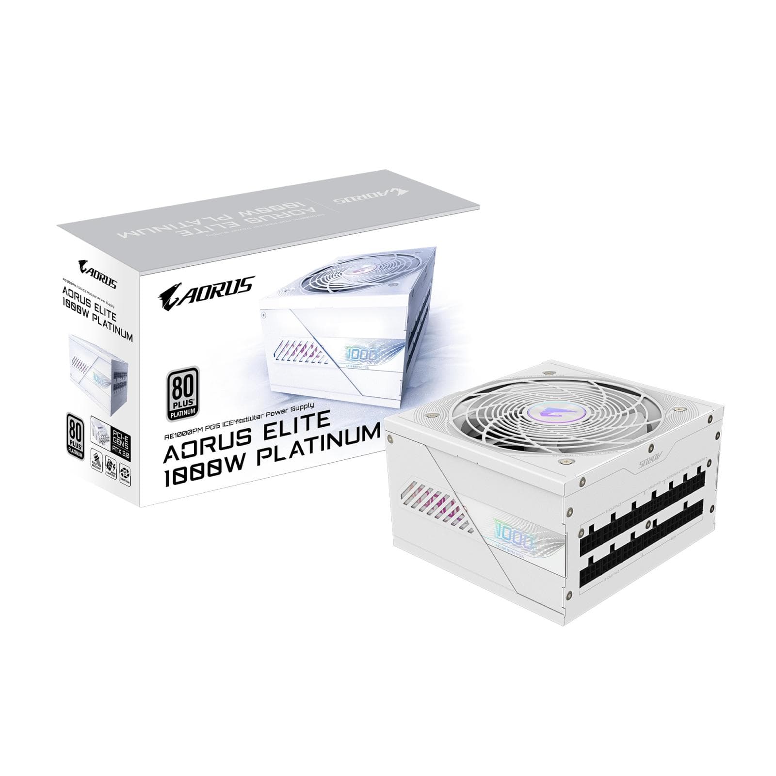 GIGABYTE AORUS ELITE P1000W ICE/1000W/ATX 3.1/80PLUS Platinum/Modular/Retail 1