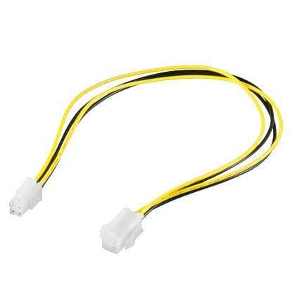 PremiumCord kábel napájací predlž. P4(4piny) 34cm 1