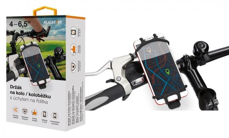 Držiak na bicykel/kolobežku ALIGATOR HA11, úchyt na riadidlá, univerzálny