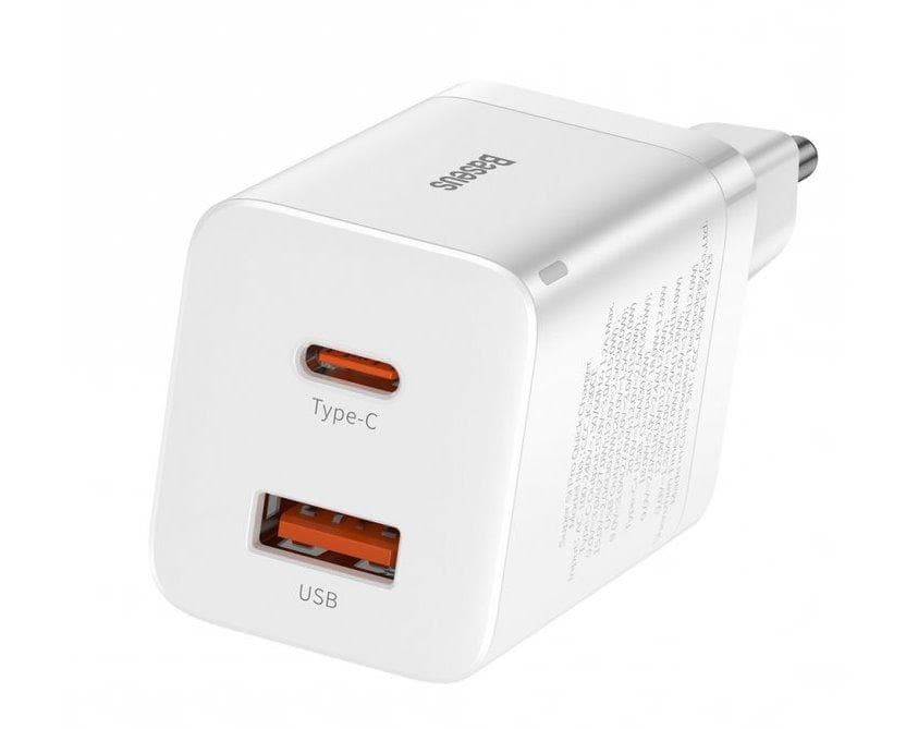 Baseus CCSUPP-E02 Super Si Quick Nabíjačka USB + USB-C 30W White 1