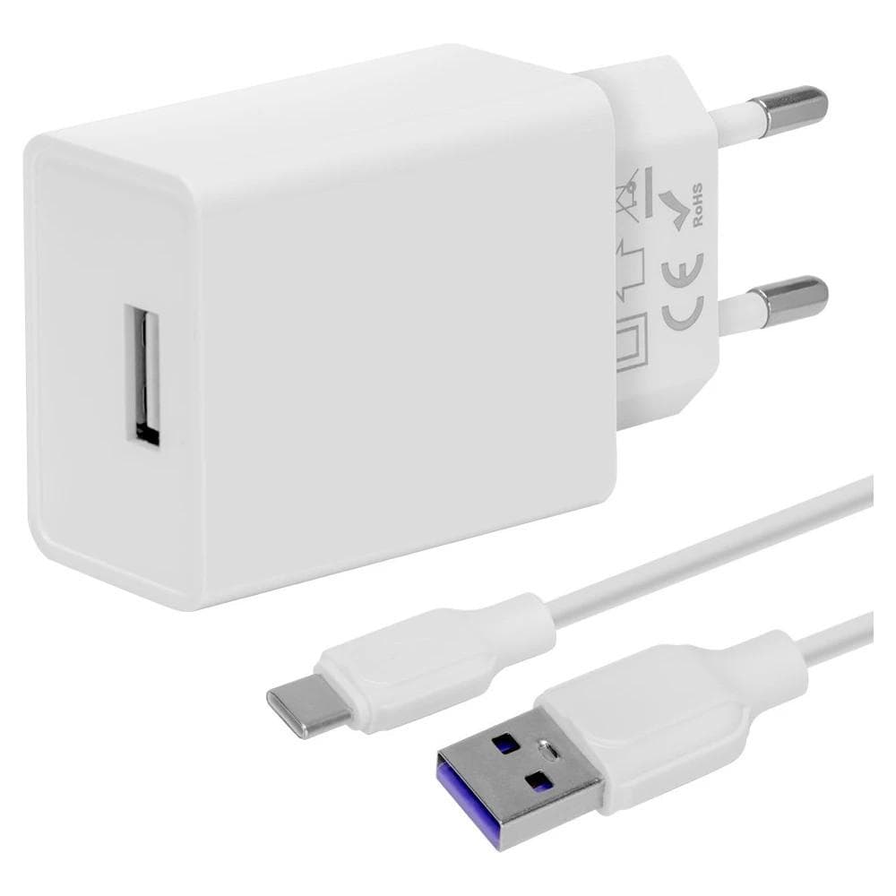 OBAL:ME Cestovná Nabíjačka USB-A 10W + USB-A/USB-C Kábel 1m White 1