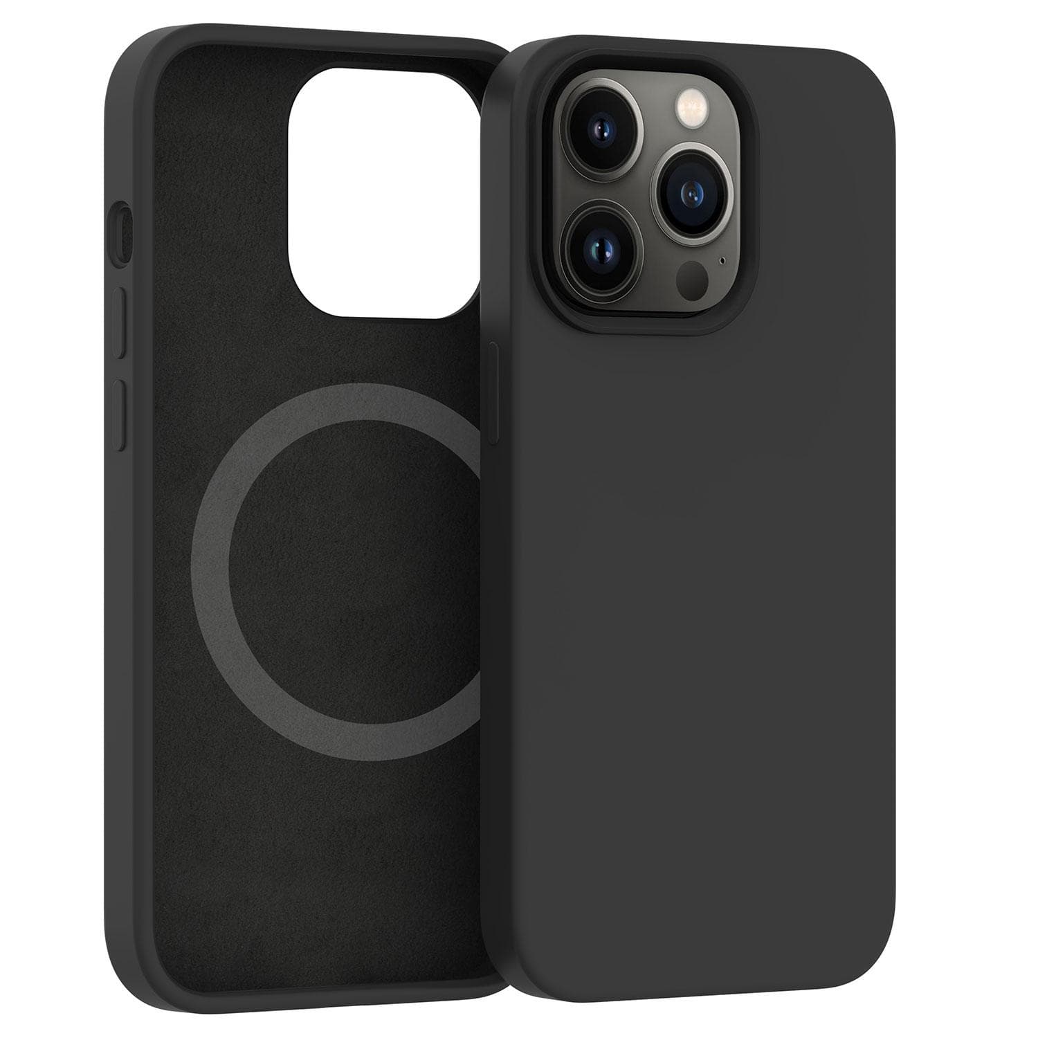 ER POWER Silikónový kryt CARNEVAL SNAP pre iphone 14 Pro Max s MagSafe - Čierna
