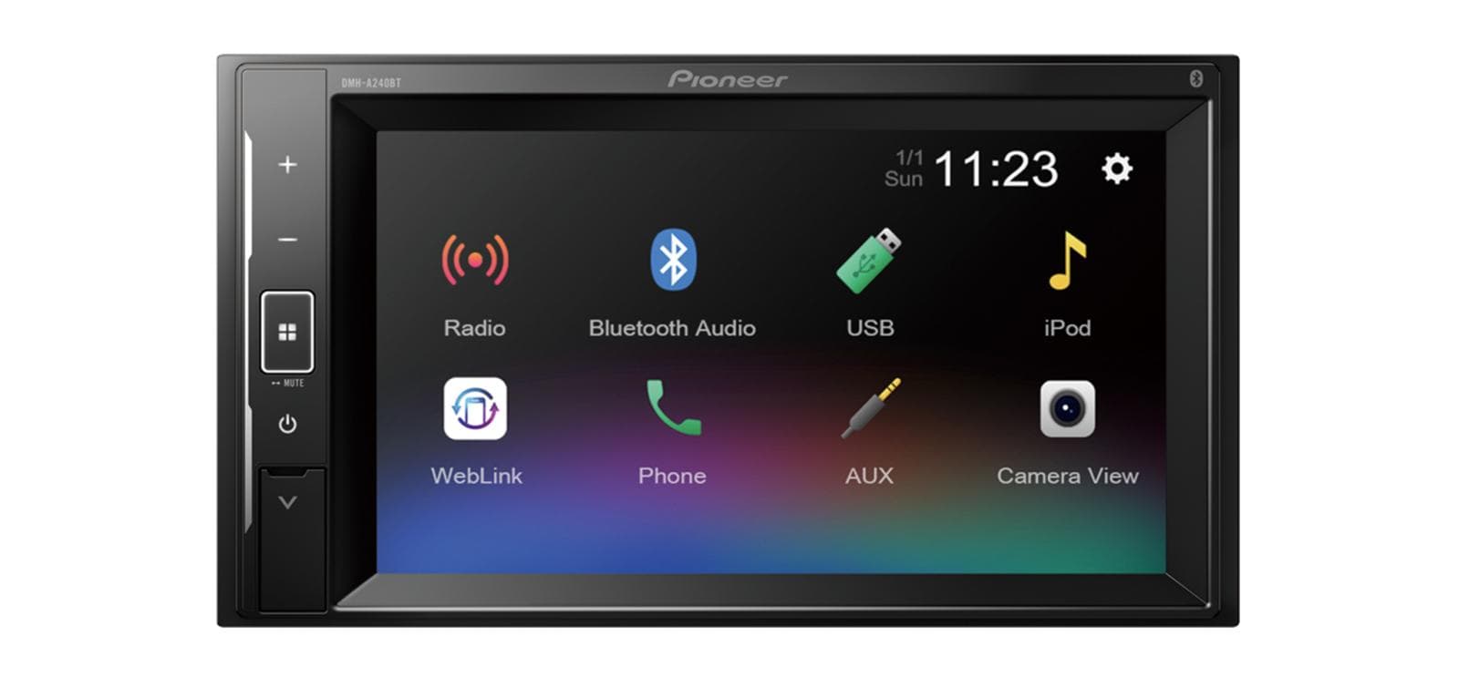 Pioneer DMH-A240BT 2DIN autorádio s LCD displejom a Bluetooth 1