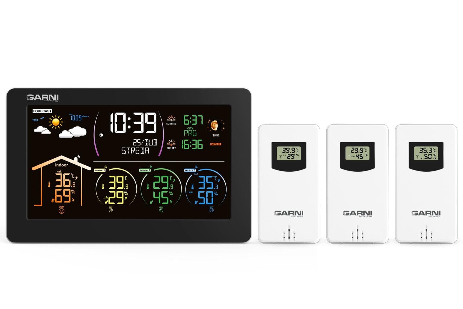 GARNI 580 Line - Meteorologická stanica s 3 bezdrôtovými čidlami 1
