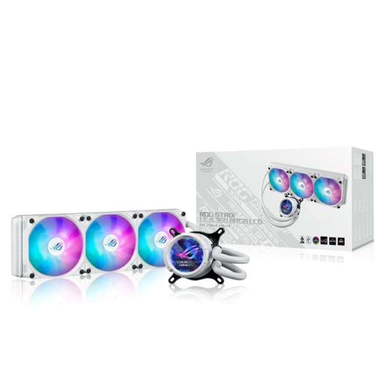 ASUS vodný chladič AIO ROG STRIX LC III 360 ARGB LCD, 3x120mm, LCD Displej, LGA1851, AM5, čierna