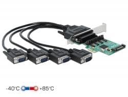 Delock PCI Express Karta na 4 x Sériový RS-232 so zdrojom napätia 1