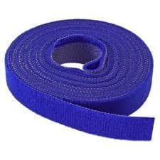 Viazacia páska na suchý zips, 16 mm, 4 m, modrá