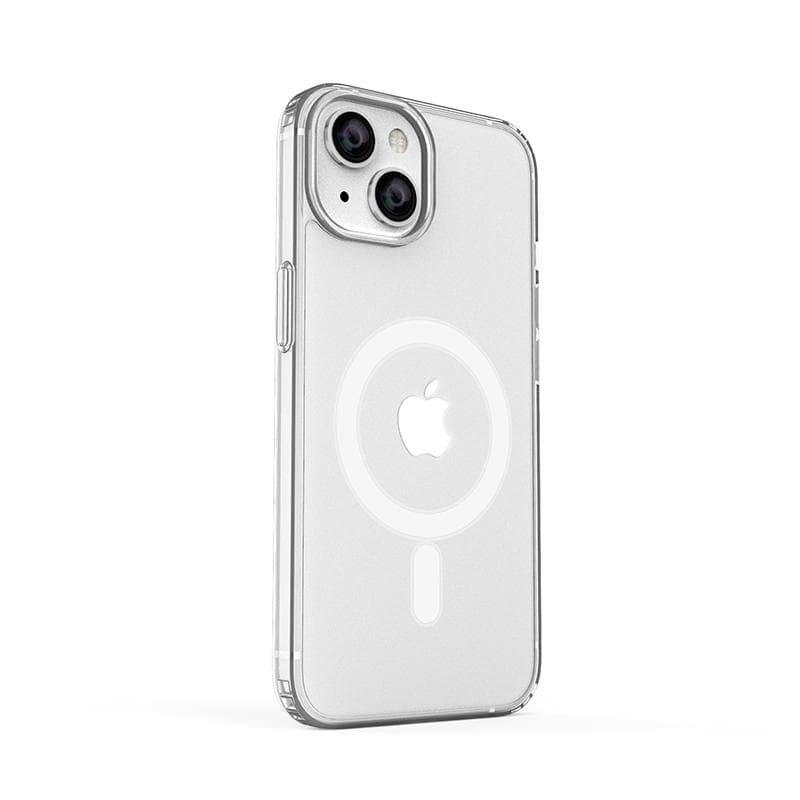 ER POWER Silikónový kryt CARNEVAL SNAP pre iPhone 14 s MagSafe - biela 1
