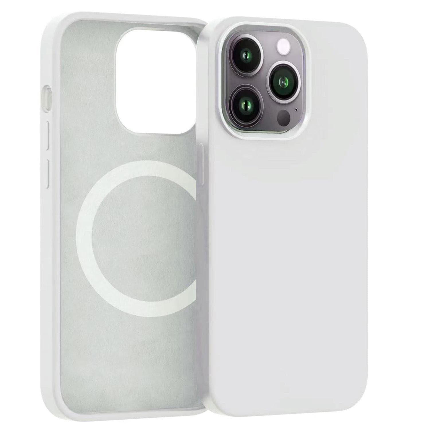 ER POWER Silikónový kryt CARNEVAL SNAP pre iPhone 14 Pro Max s MagSafe - biela 1