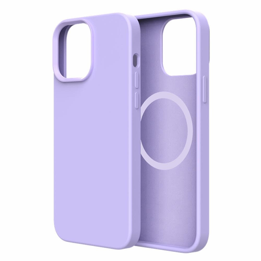 ER POWER Silikónový kryt CARNEVAL SNAP pre iPhone 14 s MagSafe - svetlo fialová 1