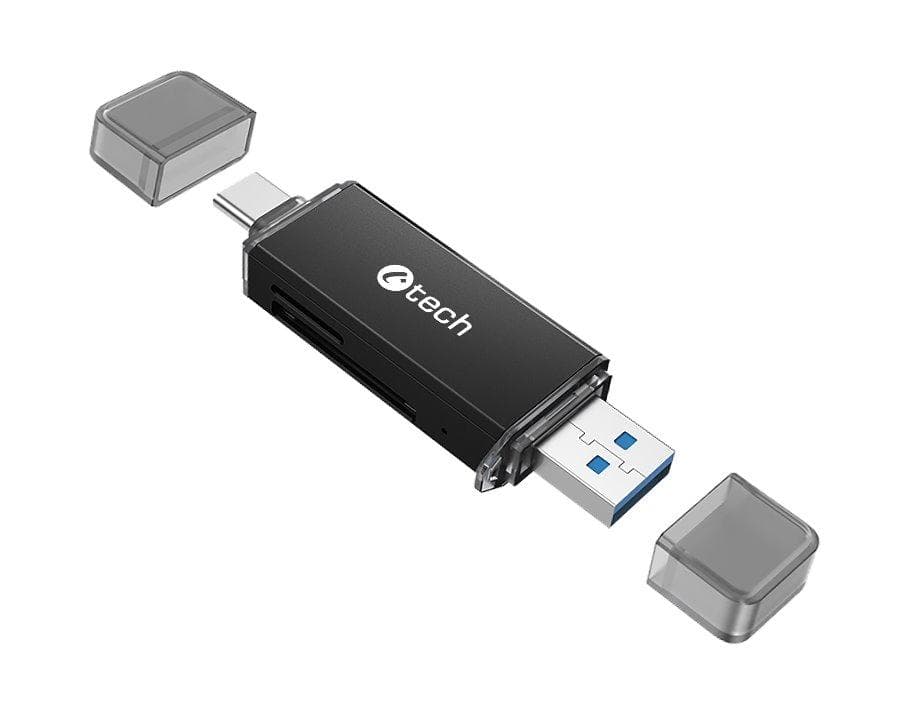 Čítačka kariet C-tech UCR-02-AL, USB 3.0 TYPE A/ TYPE C, SD/micro SD 1
