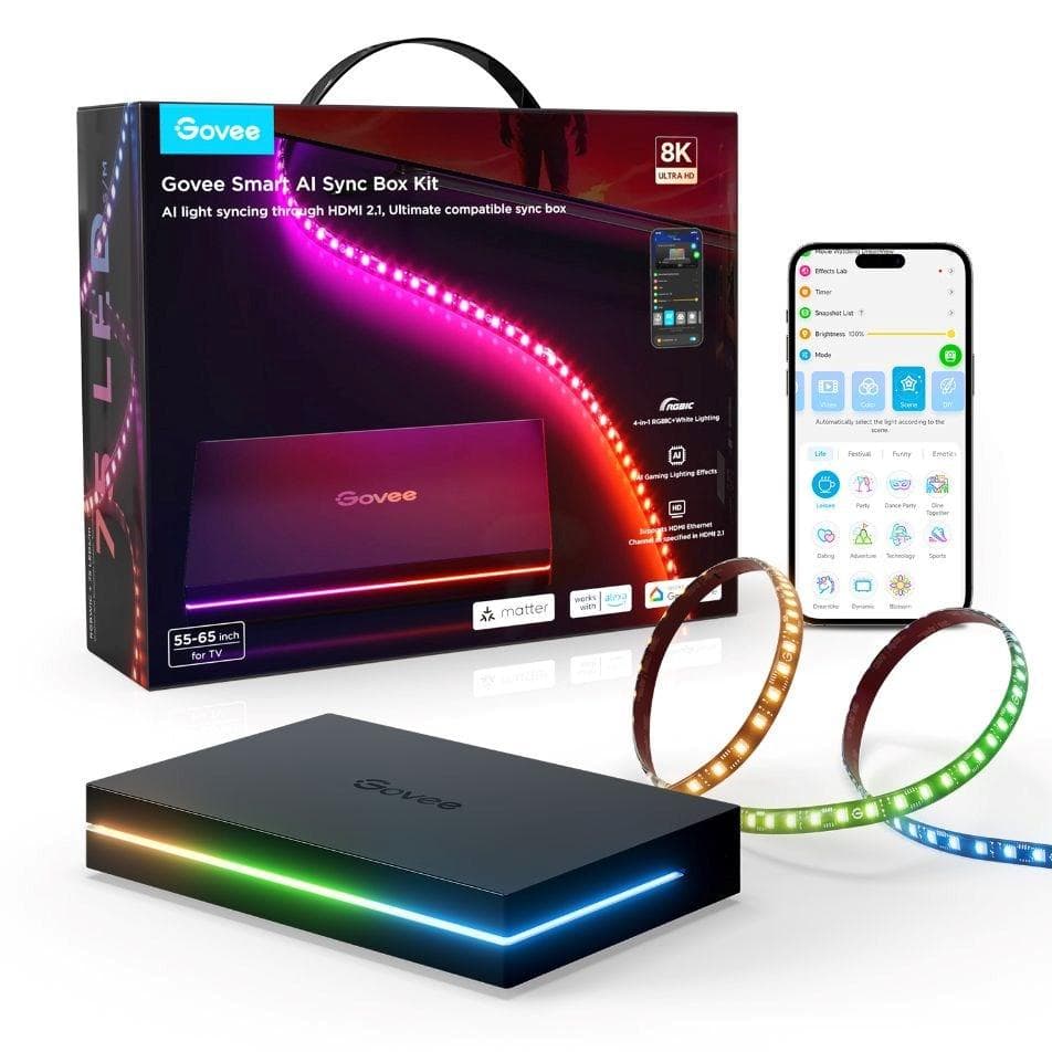 Govee AI Sync Box 2 Smart TV RGBICW podsvietenie 55-65"