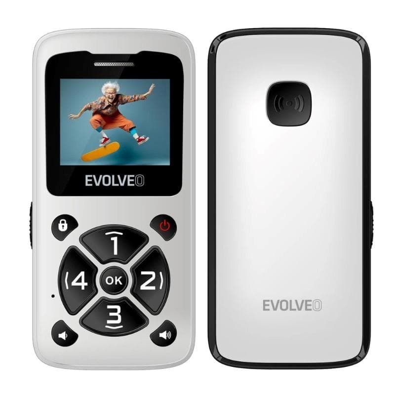 EVOLVEO Mobilný telefón pre seniorov EasyPhone ID, biela 1