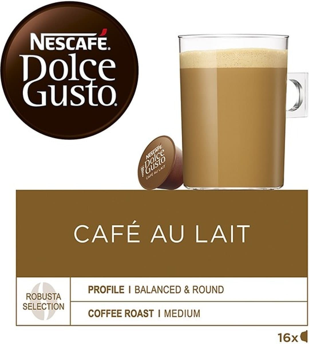 DOLCE G.CAFE AU LAIT KVAPSLE 16KS NESCAFÉ 1
