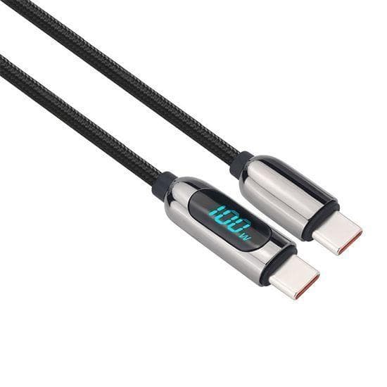 Solight USB-C kábel s displejom, USB-C konektor - USB-C konektor, 100W, 1m 1