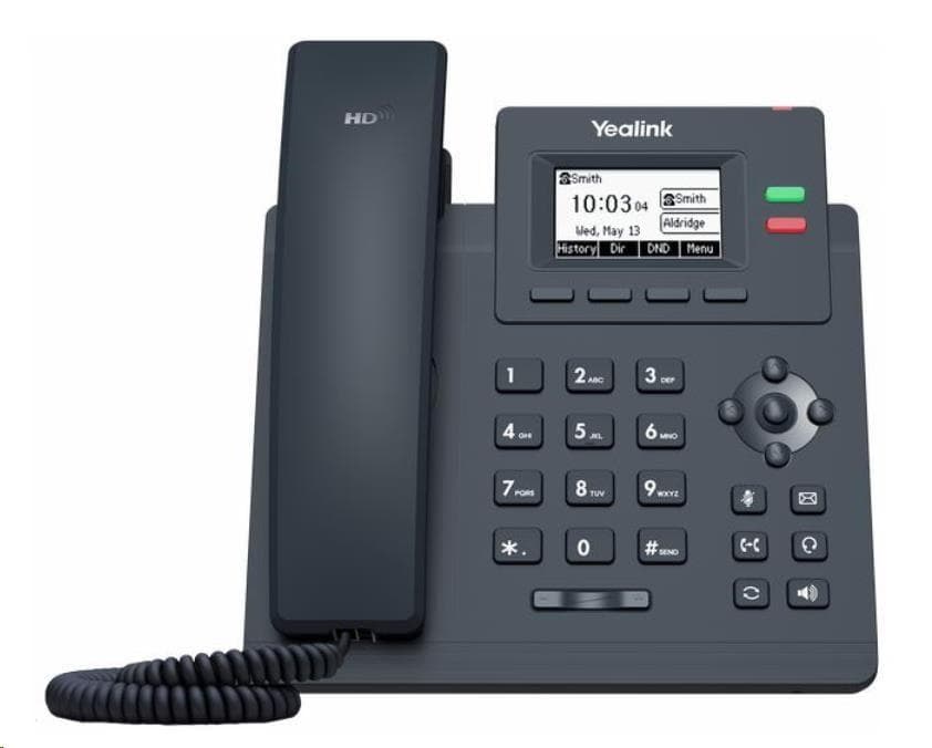 Yealink SIP-T31G IP telefón, 2, 3" 132x64 grafický, 2x RJ45 10/100/1000, PoE, 2x SIP, s adaptérom