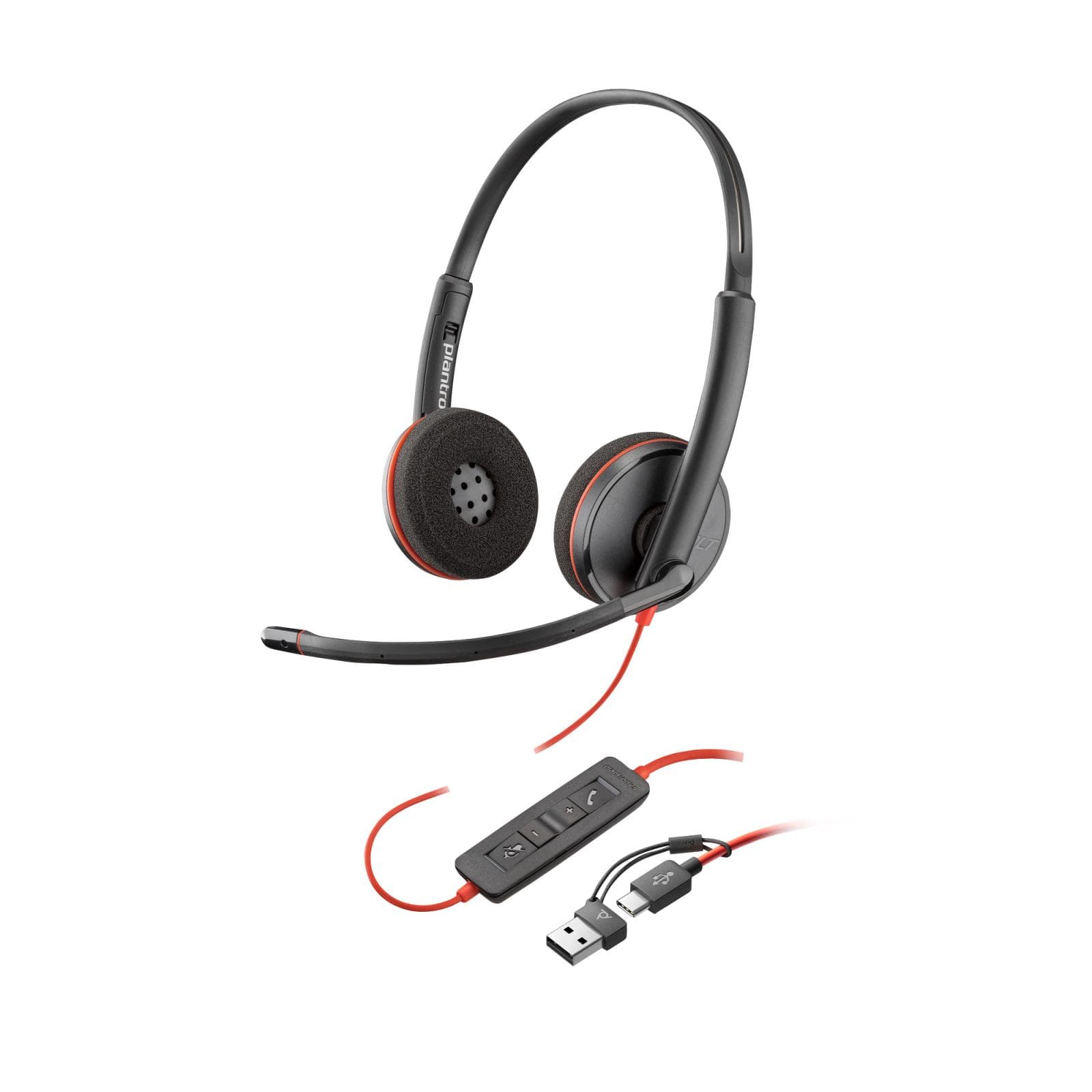 Poly Blackwire 3220 náhlavná súprava, USB-C/A adaptér, stereo (bulk) 1