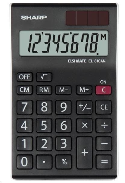 SHARP kalkulačka - EL-310ANWH - čierna