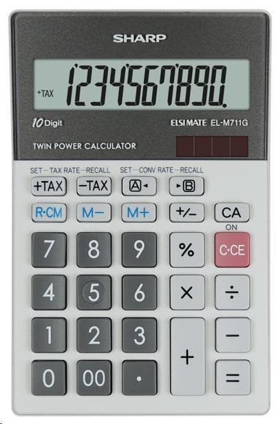 SHARP kalkulačka - EL-M711GGY - strieborná