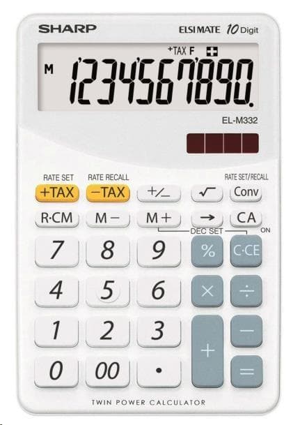 SHARP kalkulačka - EL-M332BWH - biela 1