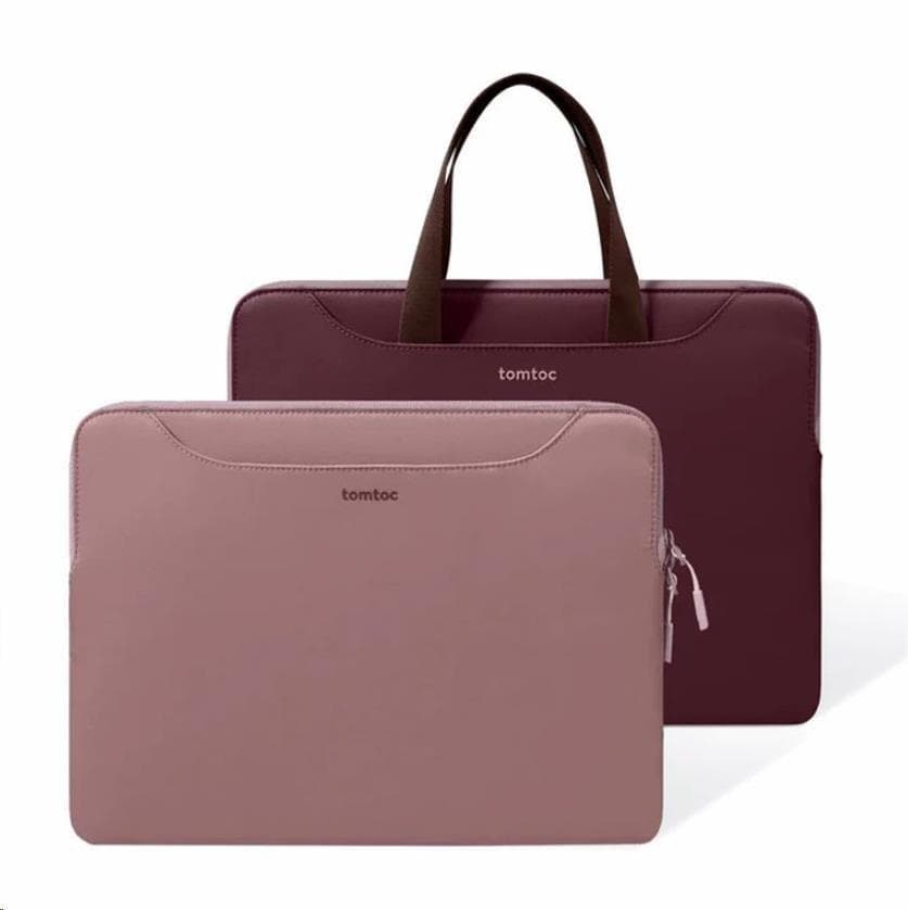 tomtoc Light-A21 Dual-color Slim Laptop Handbag, 13, 5 Inch - Raspberry