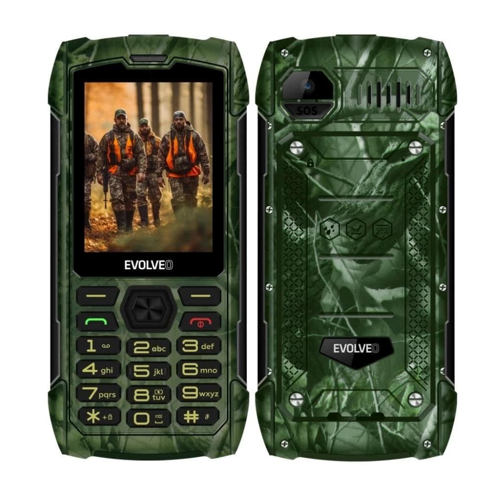 EVOLVEO StrongPhone H1, vodotesný odolný Dual SIM telefón, kamufláž 1
