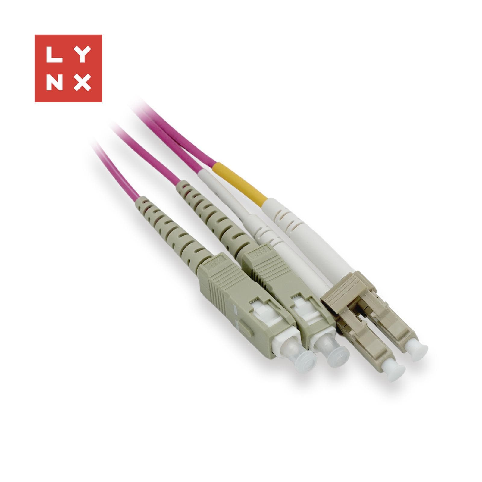 LYNX duplexný patch kábel MM, OM4, LC/SC, 50/125µm, 15m 1