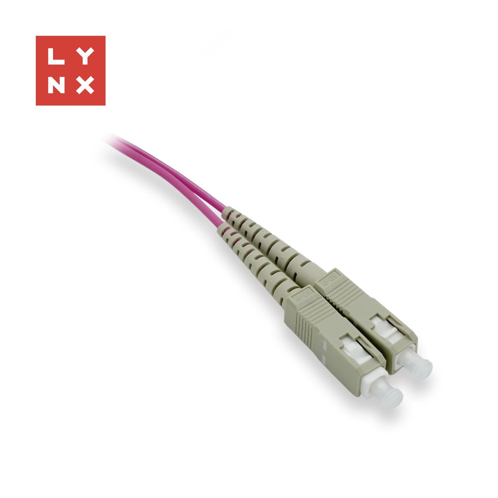 LYNX duplexný patch kábel MM, OM4, SC/SC, 50/125µm, 0, 5m