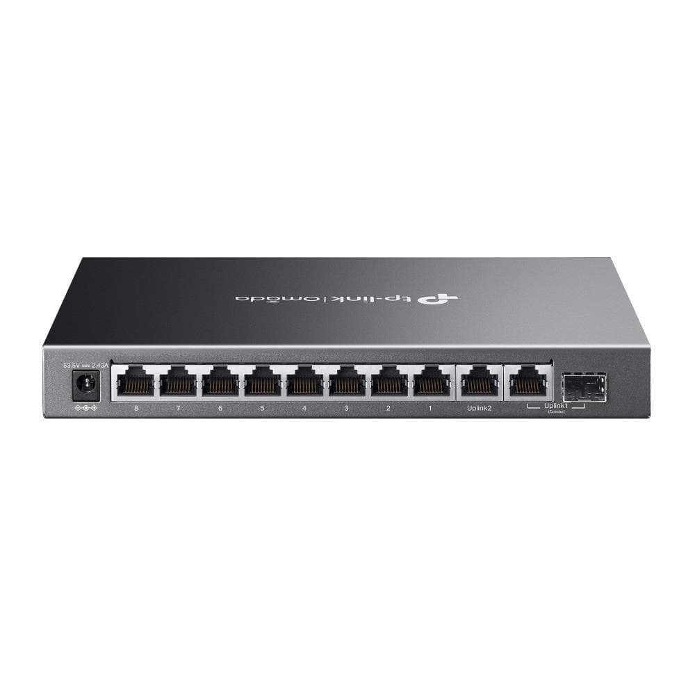TP-Link OMADA switch ES210GMP (9xGbE, 1xGbE/SFPcombo, 8xPoE+, 123W, fanless) 1